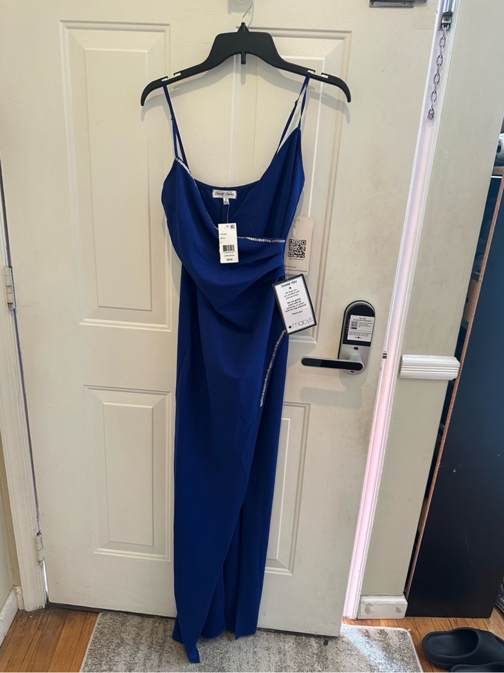 Emerald Sundae Royal Blue Cowl Neck Midi Dress